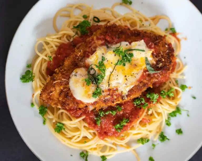 Easy Chicken Parmesan Recipe With Spaghetti Gimme Yummy