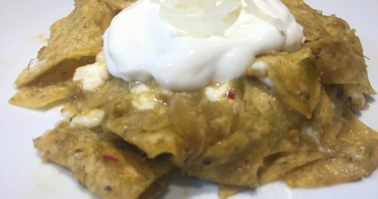 Quick Easy Zesty Mexican Chilaquiles Recipe made with Tortilla Chips
