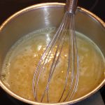 chicken broth in a pot