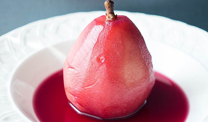 Red Wine Poached Pears Recipe