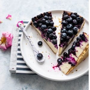 cheesecake with blueberry topping