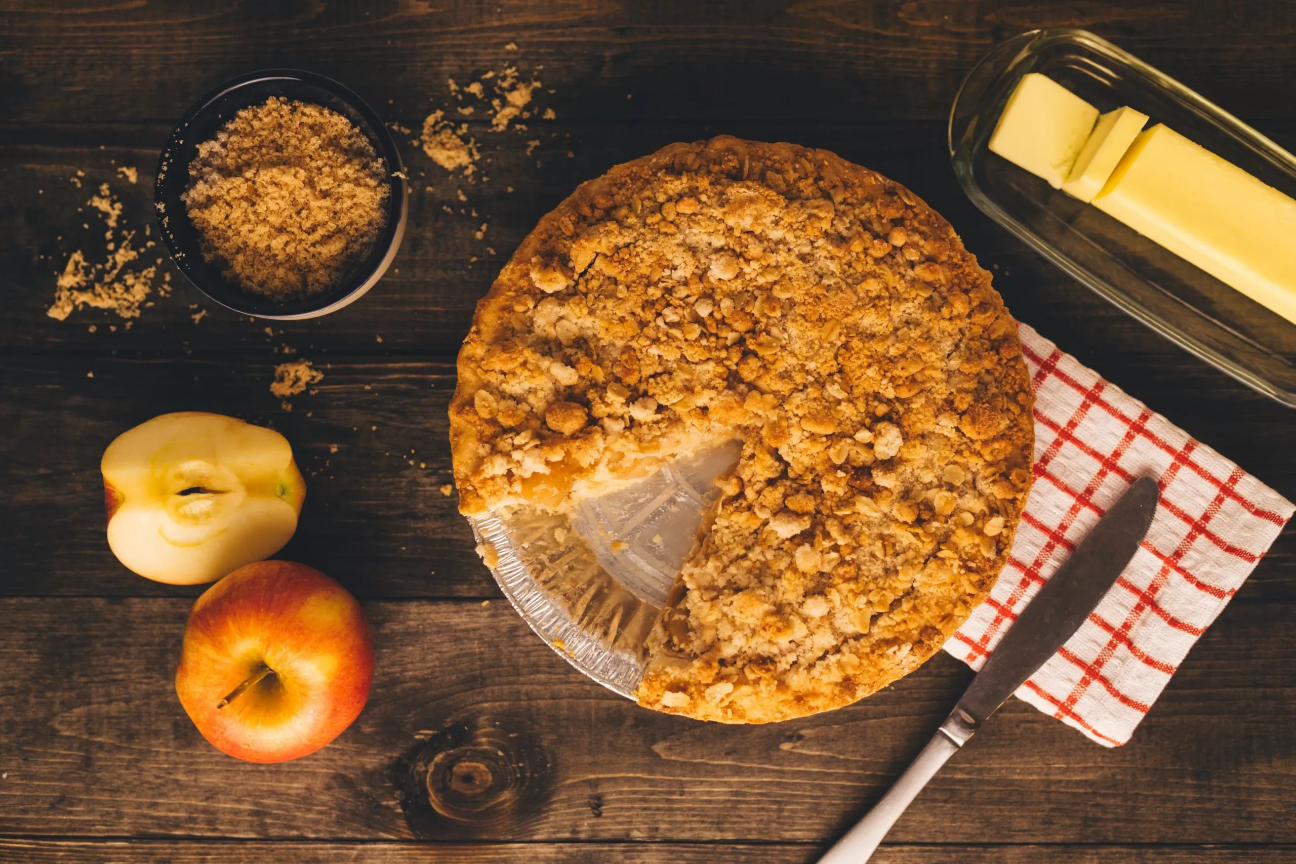 Dutch Apple Crumble Pie Recipe With Oats