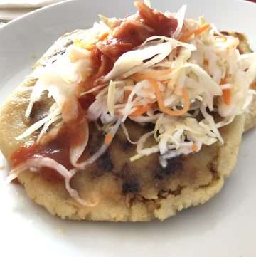 pupusa with curtido