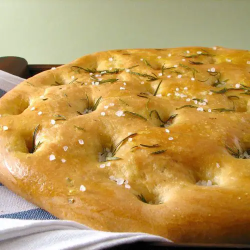 Italian Rosemary and Sea Salt Focaccia Without Yeast