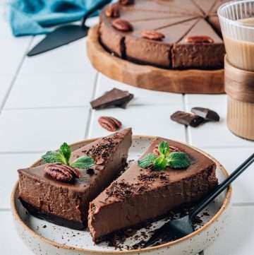 no bake chocolate cheesecake with oreo crust