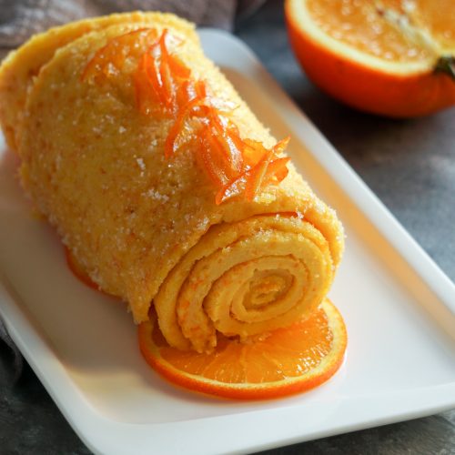 Traditional Portuguese Orange Roll Cake