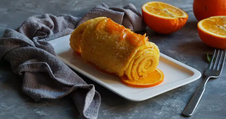 Portuguese Orange Roll Cake