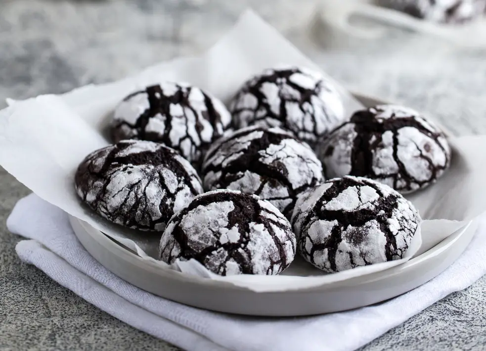 Gluten Free Chocolate Crinkle Cookies Without Almond Flour