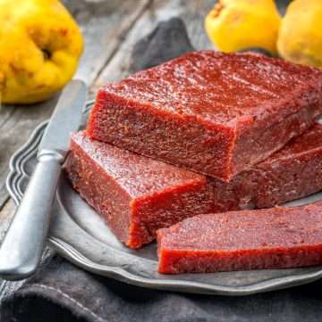 Traditional Spanish dulce de membrillo (Quince Paste)