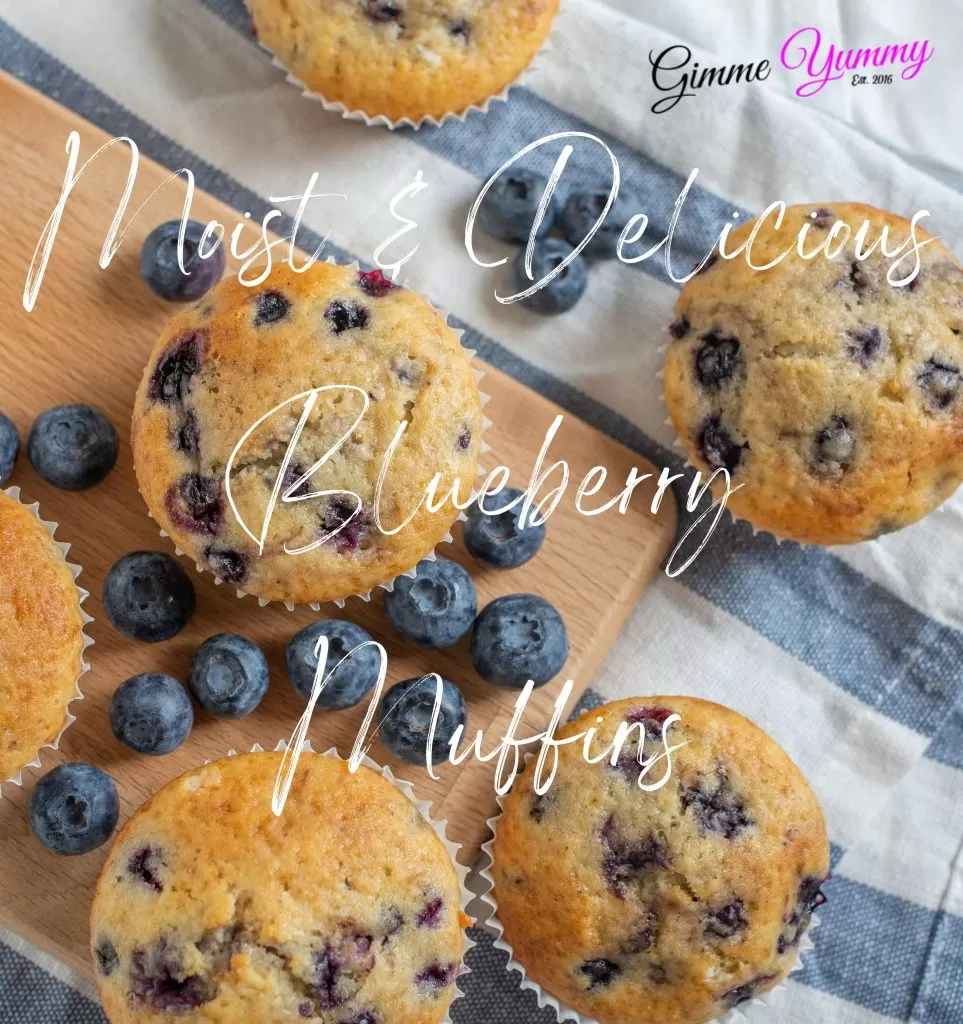 Moist & Delicious Blueberry Muffins