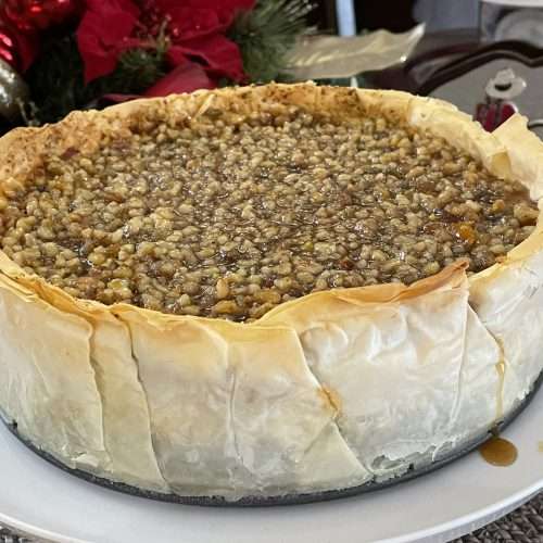 baked baklava cheesecake