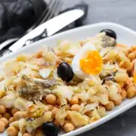 Authentic Portuguese Salt Cod and Chickpea Salad