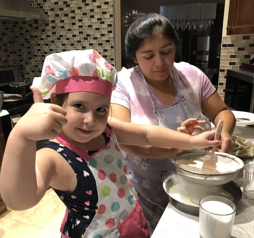 Baking with my daughter Camila