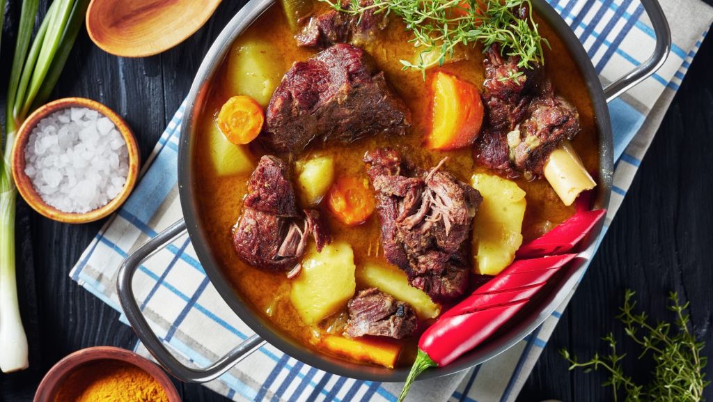 Jamaican curried goat stew